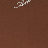 T-shirt a maniche corte con logo  in marrone 