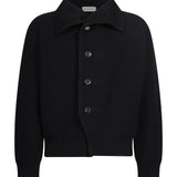 Cardigan in lana con bottoni nero 