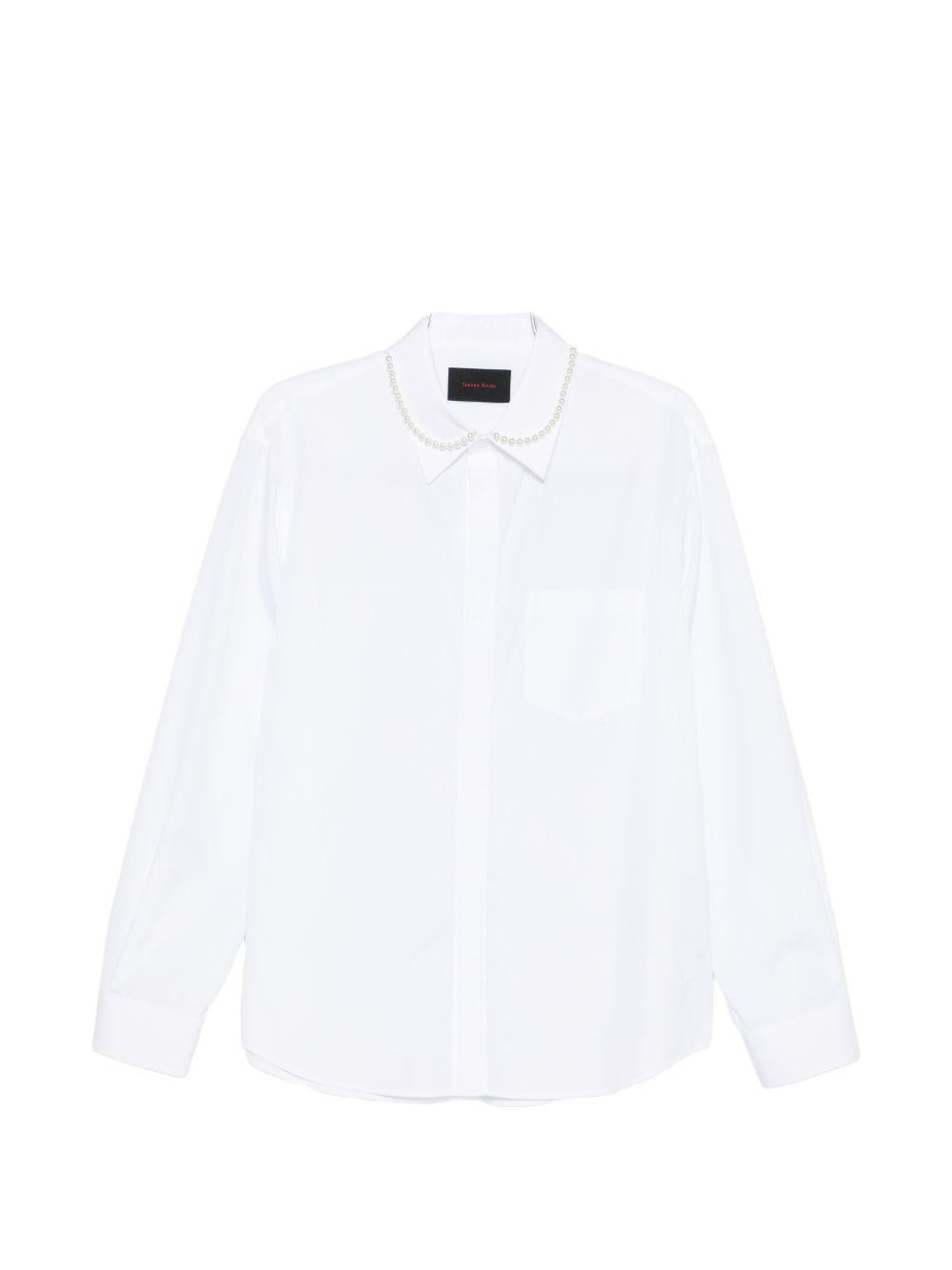Camicia con decorazione di perline in bianco Simone rocha - uomo 