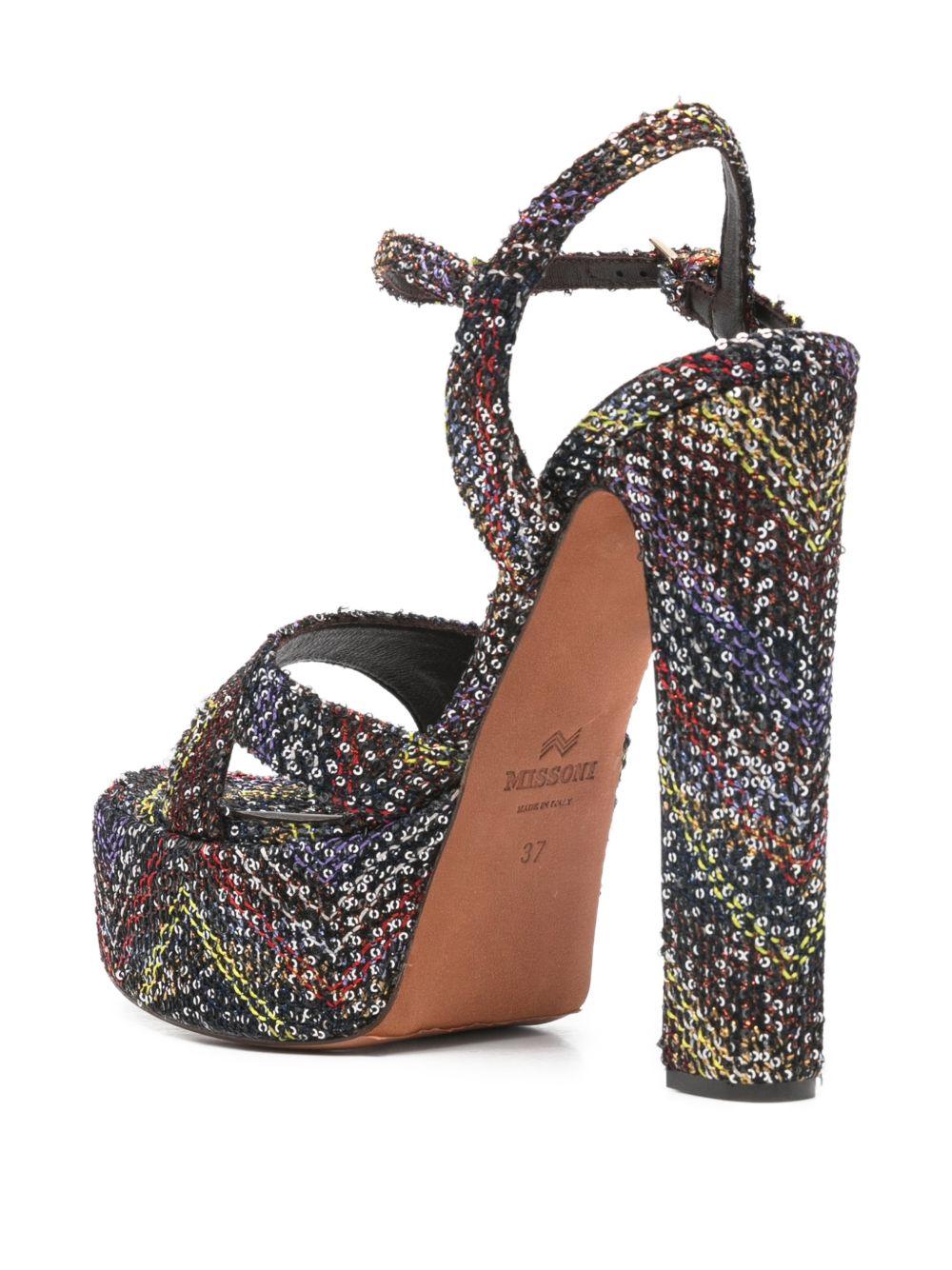 Sandali con tacco alto angela multicolore Missoni - donna 