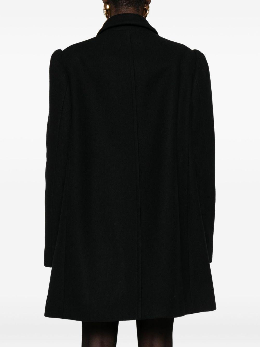 Cappotto in misto lana con lacci in nero Dries van noten - donna 