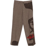 Pantaloni a righe con design patchwork  in marrone Kidsuper - uomo 