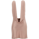 Abito corto Carmen con scollo in beige The Andamane - donna 