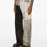Jeans Geth  in nero, grigio e bianco Rick owens drkshdw - uomo 