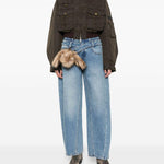 Giacca crop con tasche in marrone Feng chen wang - donna 