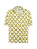 Men's Laneus patterned shirt in beige and green