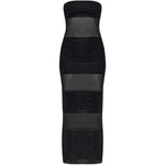 Abito lungo senza spalline con inserti in nero Oséree - donna 