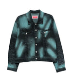 Giacca denim con stampa in nero Kenzo - uomo 