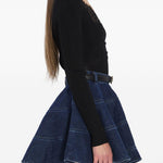 Top con bottoni in pizzo in nero Self-portrait - donna 