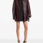 Giacca in vinile con cintura in bordeaux COURRÈGES - donna 