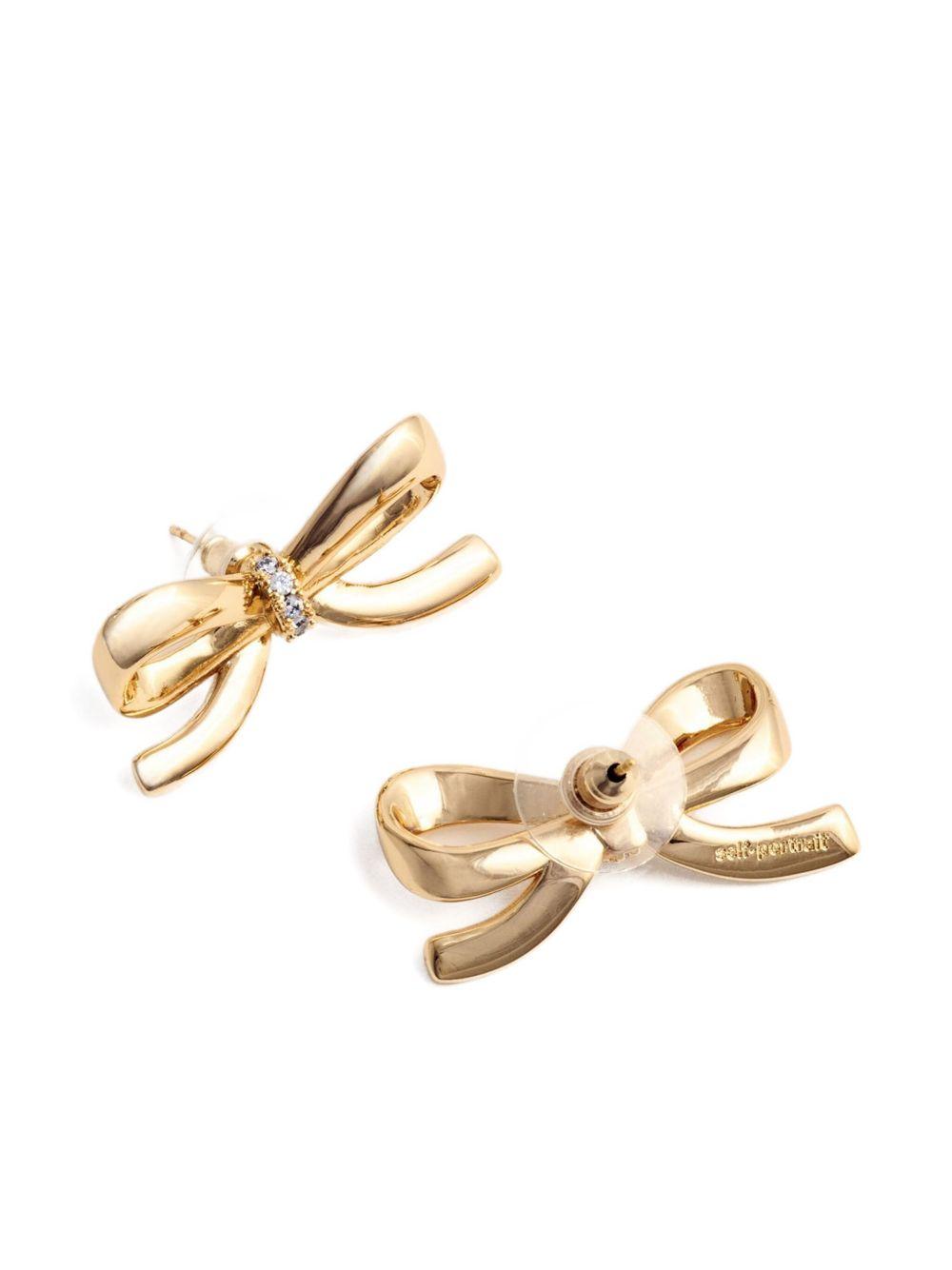Orecchini con cristalli in oro Self-portrait - donna 