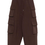 Pantaloni cargo con coulisse in marrone Feng Chen Wang - uomo 