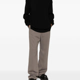 Maglione girocollo a maniche lunghe jumbo in nero Rick owens - uomo 