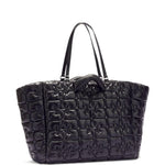 Borsa tote xxl trapuntata in nero Ganni - donna 
