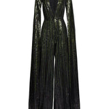 Tuta Intera Con Paillettes in nero Elie saab - donna 