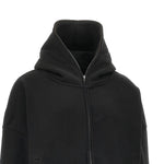 Felpa con cappuccio e zip in nero Entire studios - unisex 