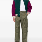 Pantaloni a gamba ampia in verde - uomo 