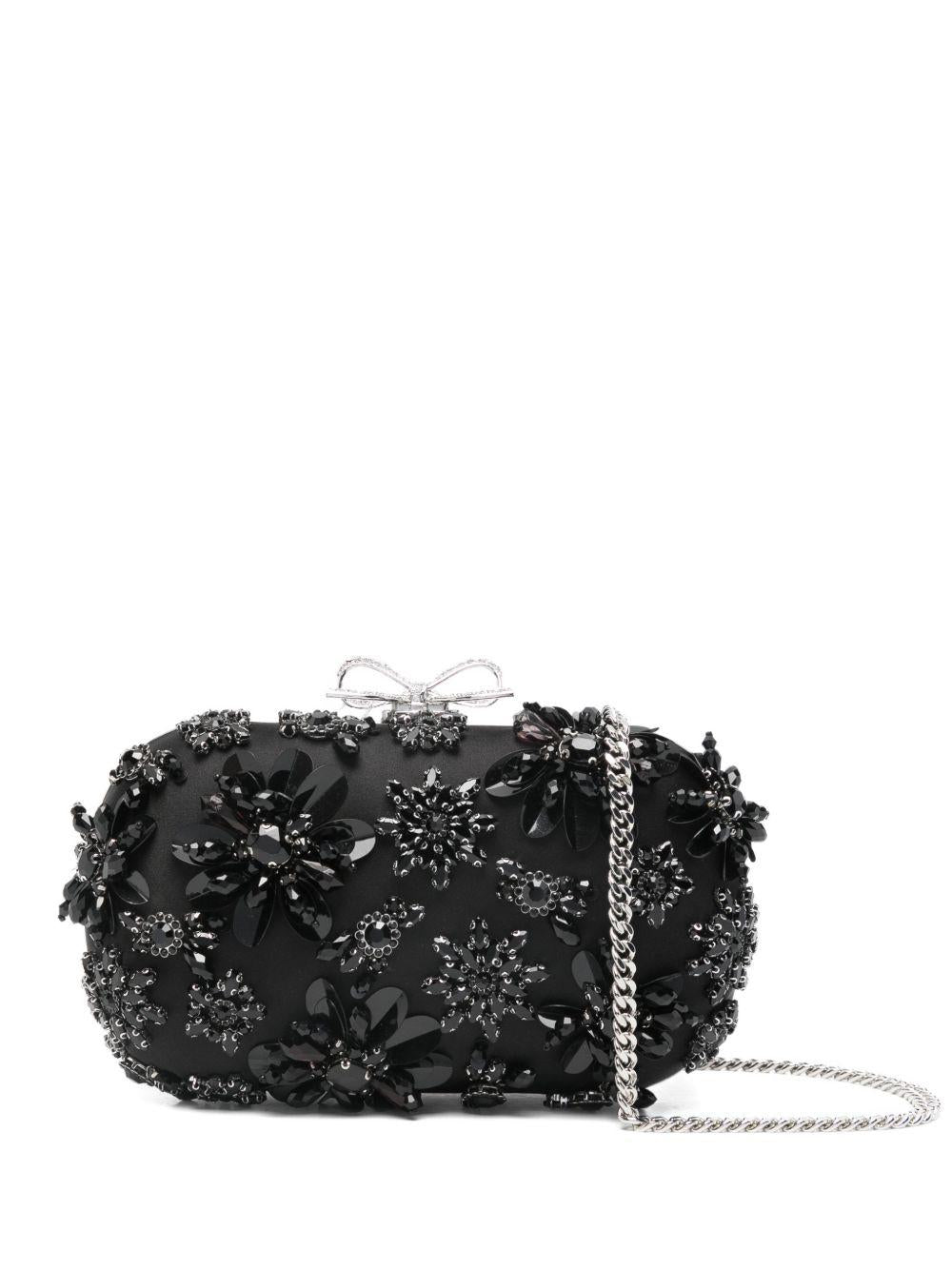 Clutch con decorazione in nero Self-Portrait - donna 