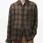 Camicia Above a quadri in marrone Our Legacy  - uomo 