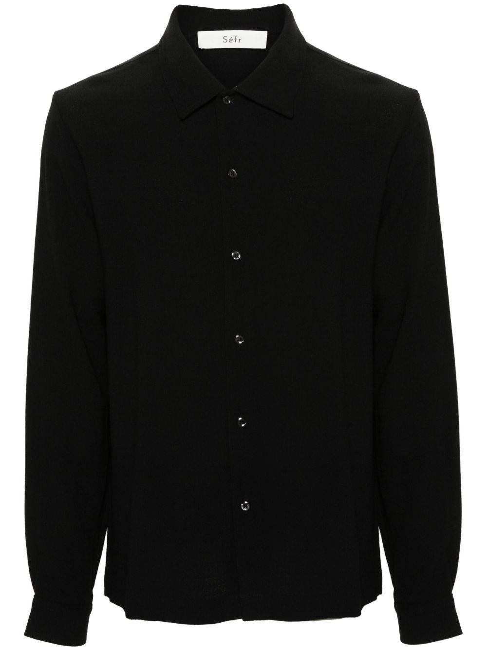 Camicia sense a maiche lunghe in nero Sefr - uomo 