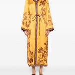chemisier lungo con cintura in giallo ALEMAIS - donna 