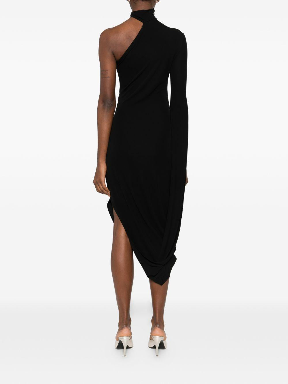 Abito midi monospala in nero Alexander wang  - donna 