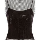 Canotta a rete in nero Alberta Ferretti - donna 