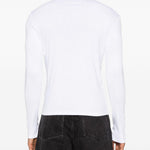 T-shirt a maniche lunghe con bottoni in bianco Rhude - uomo 