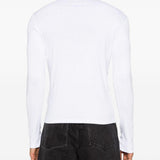T-shirt a maniche lunghe con bottoni in bianco Rhude - uomo 