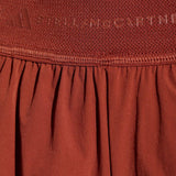 Shorts 2 in 1 con logo in rosso terracotta Adidas by Stella Mc Cartney - donna 