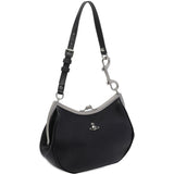 Borsa a spalla con placca Orb in nero Vivienne Westwood - donna 
