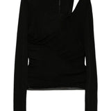 Top con dettagtlio cut-out in nero Self-portrait - donna 