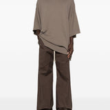 Pantaloni con dettaglio zip in grigio Rick owens - uomo 