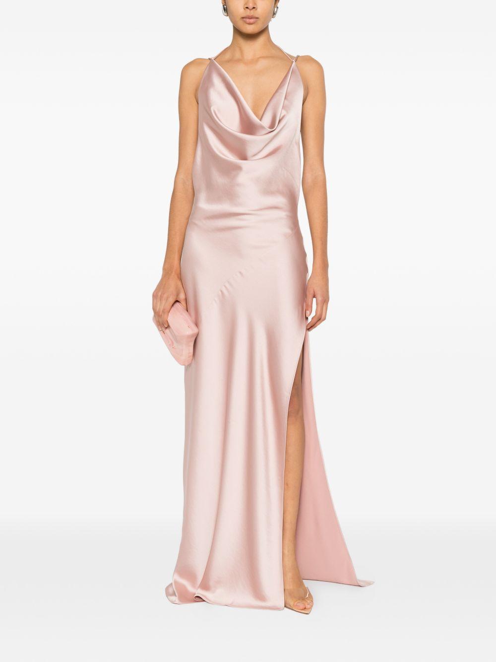 Abito con scollo a scialle in rosa The Andamane - donna 