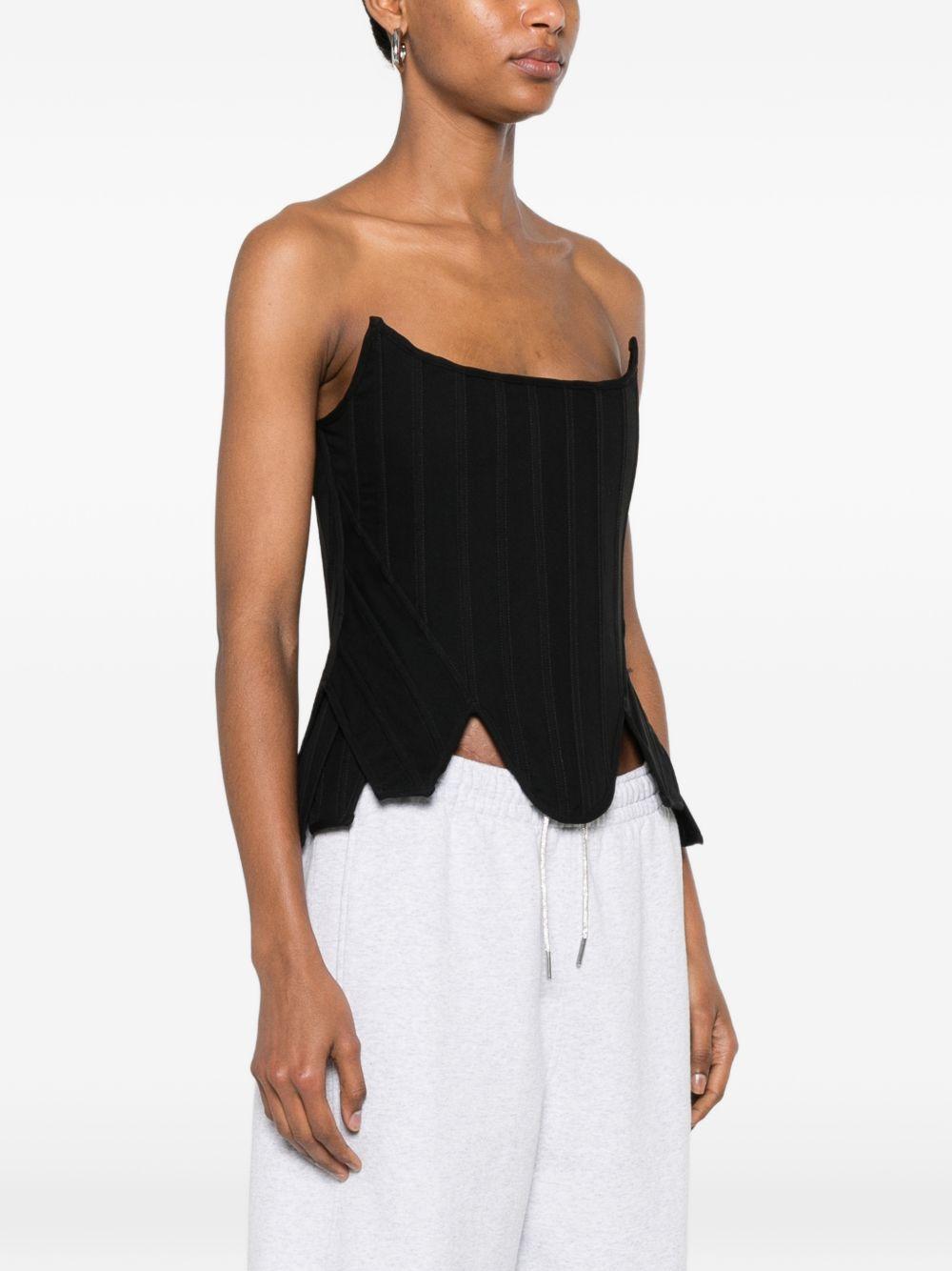 Top stile bustier in nero 