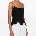 Top stile bustier in nero 