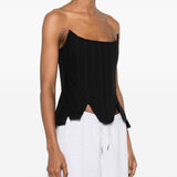 Top stile bustier in nero 