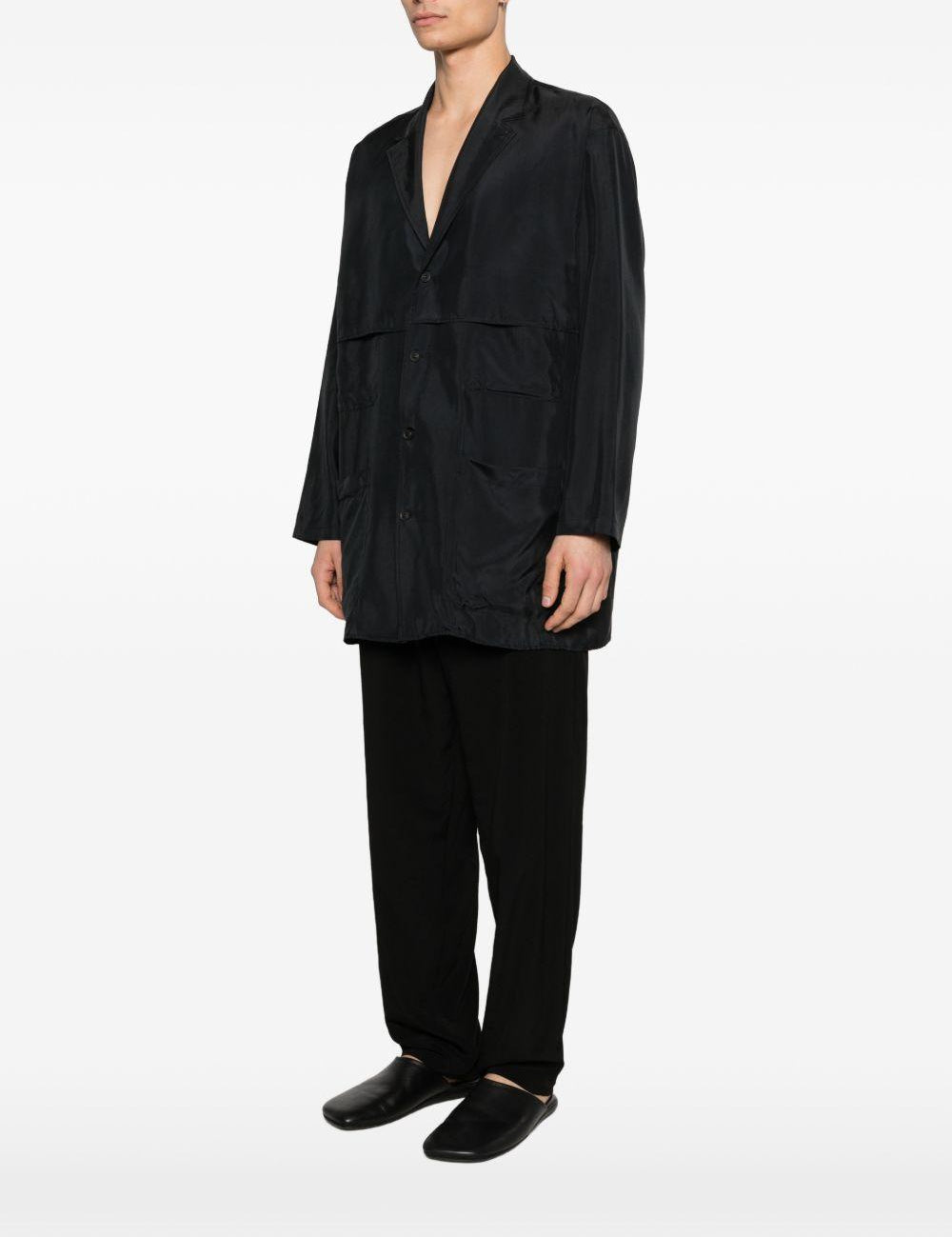Cappotto con tasche in nero Yohji yamamoto - uomo 