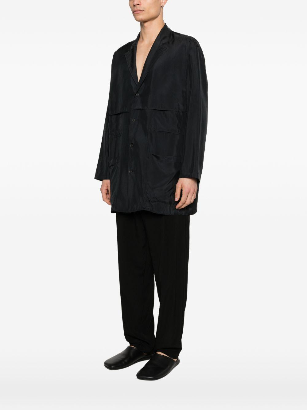 Cappotto con tasche in nero Yohji yamamoto - uomo 
