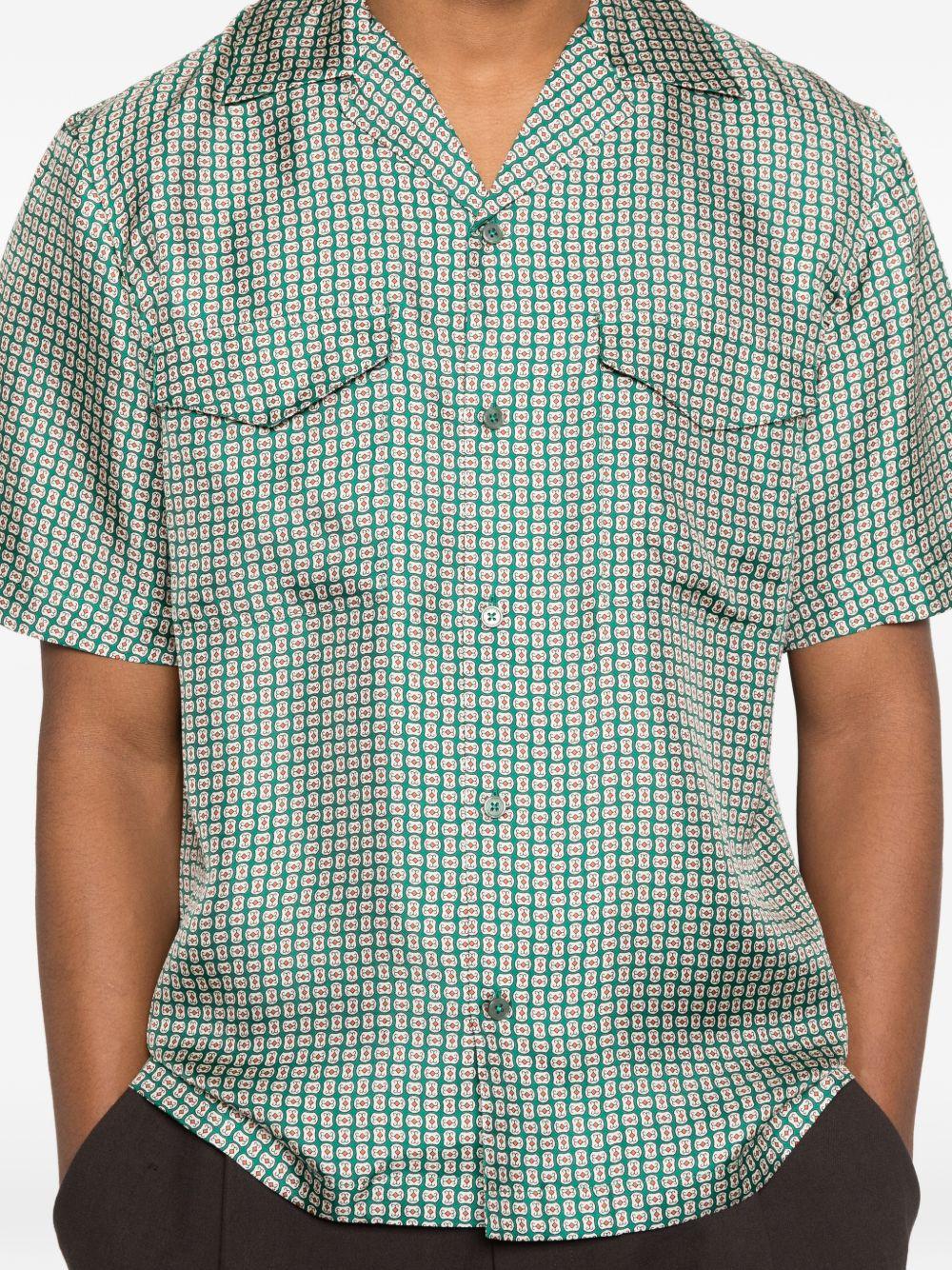 Camicia Clarke a fantasia verde Simkhai - uomo 