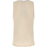Top a coste ricamato in beige Drole de monsieur - uomo 