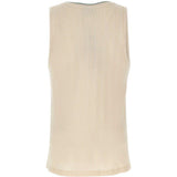 Top a coste ricamato in beige Drole de monsieur - uomo 