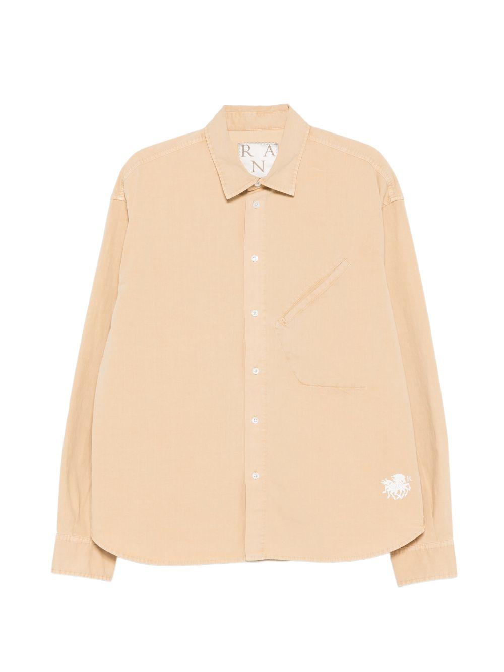 Camicia con taschino in beige Ranra - uomo 
