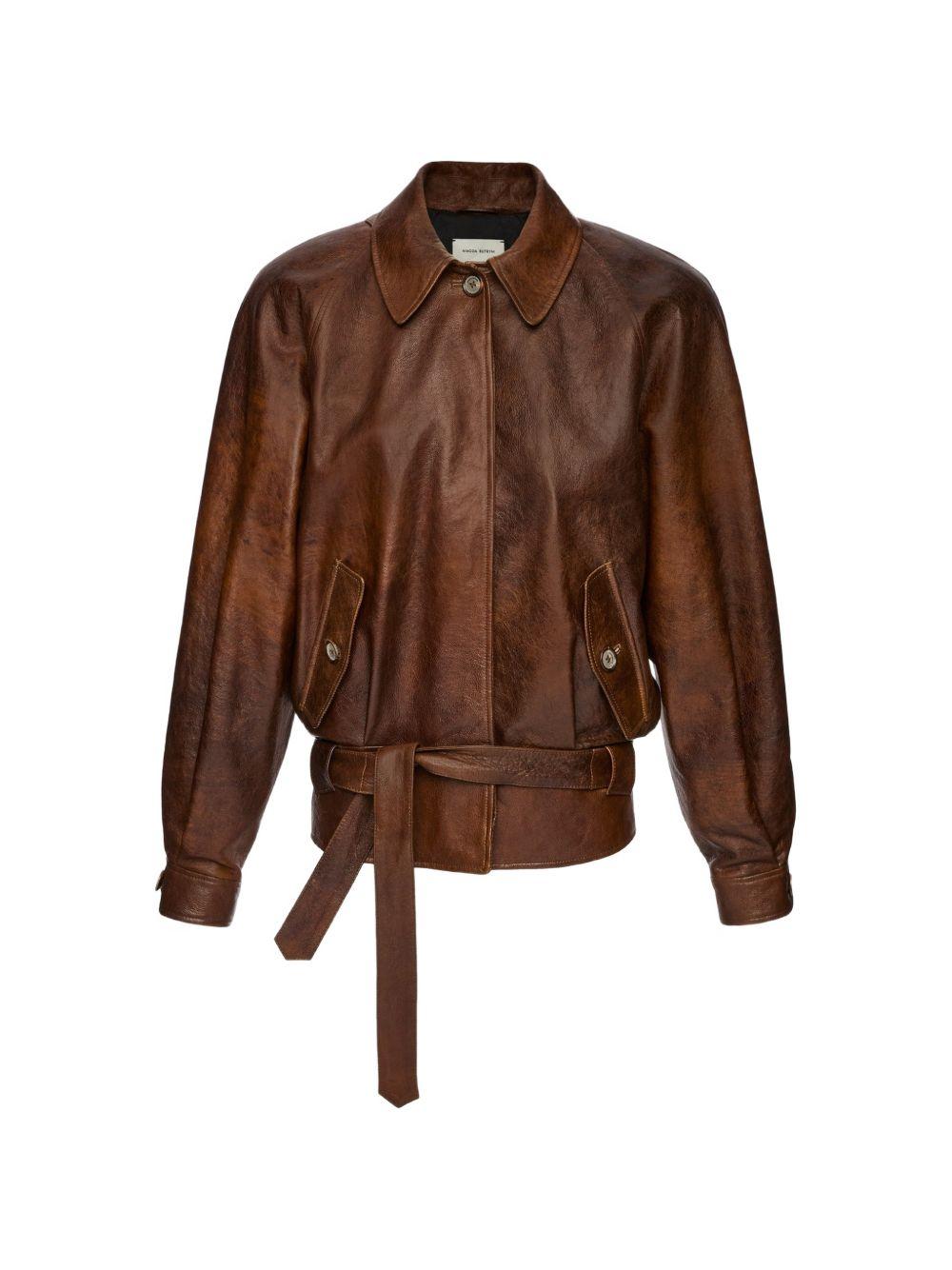 Giacca oversize con cintura in marrone Magda Butrym - donn 