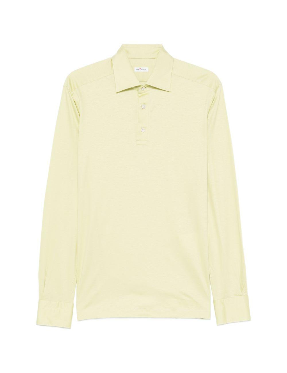 Polo a maniche lunghe Positano in verde Kiton - uomo 