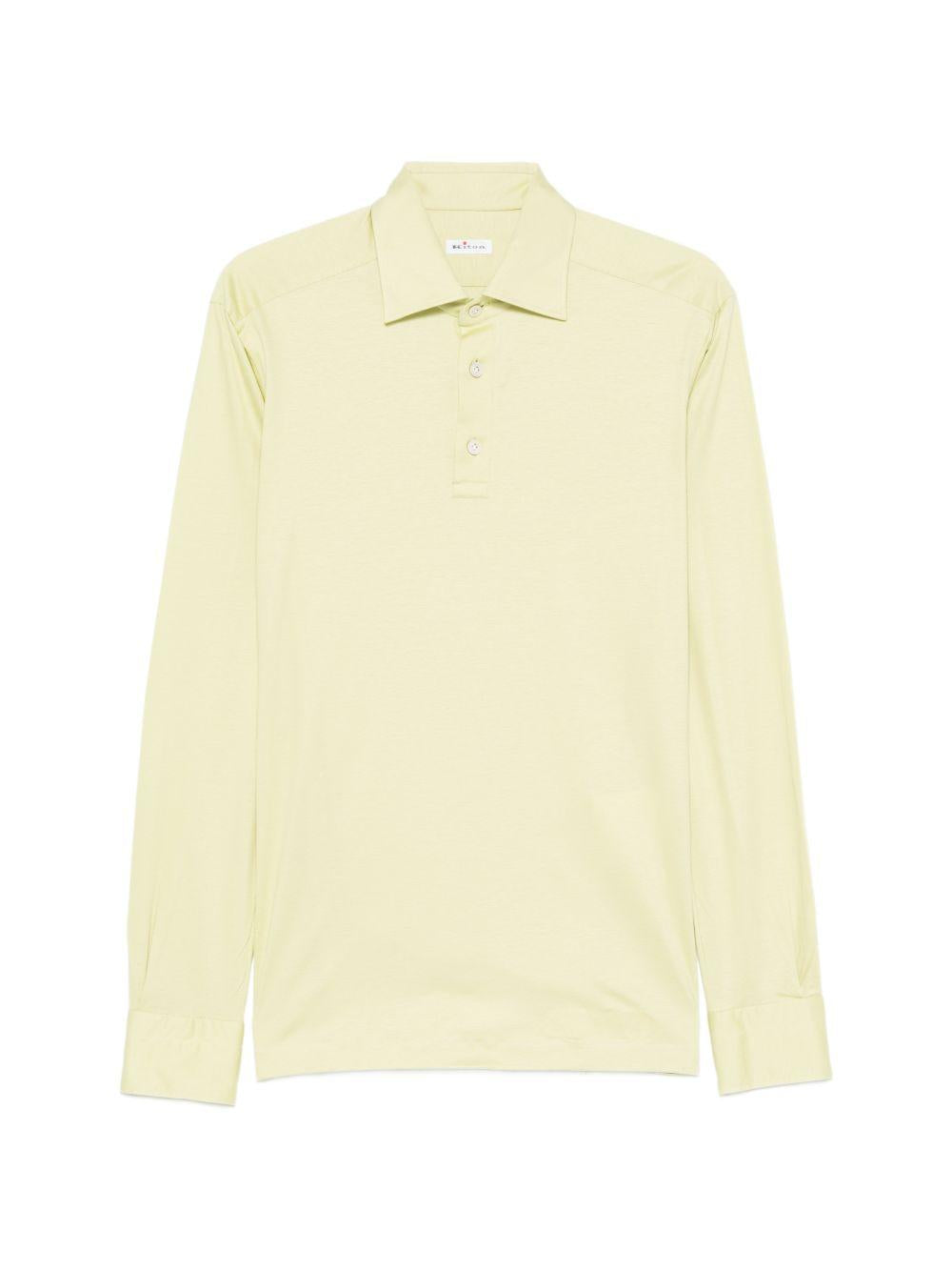 Polo a maniche lunghe Positano in verde Kiton - uomo 
