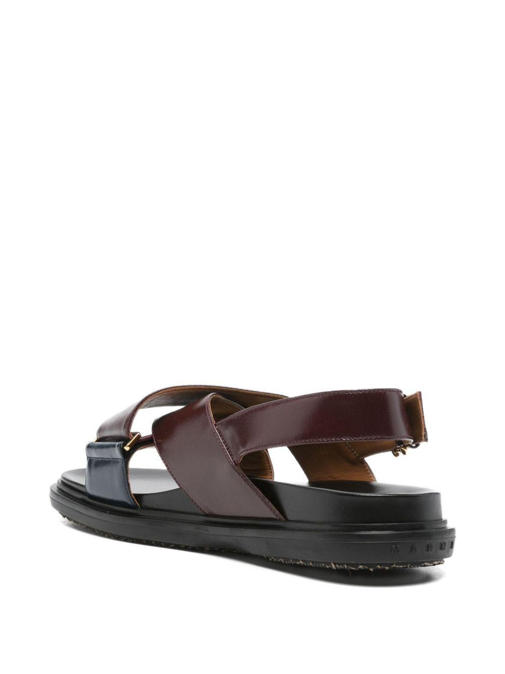 Sandali fb criscross in nero e marrone Marni - donna 