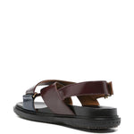 Sandali fb criscross in nero e marrone Marni - donna 