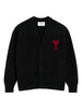 Cardigan Ami de Coeur con ricamo in nero PARIS - unisex
