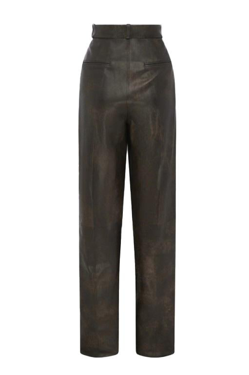 Pantaloni in pelle in marrone Alex perry - donna 